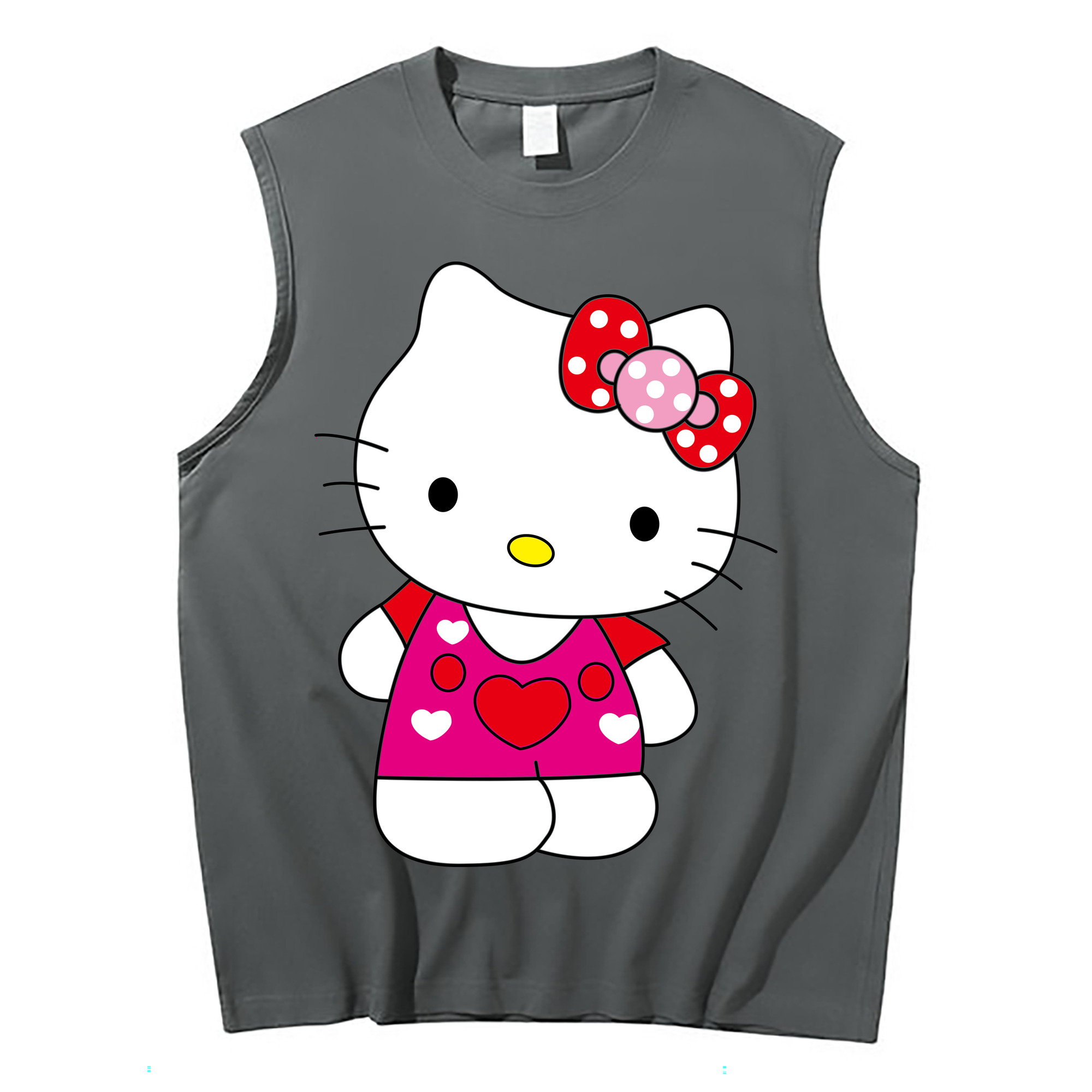 （画像用） Hello Kitty ハローキティ コットン100％タンクトップ（フロントプリント）